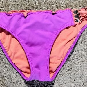 Becca by Rebecca Virtue pink and orange bikini bottoms